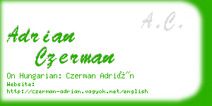 adrian czerman business card